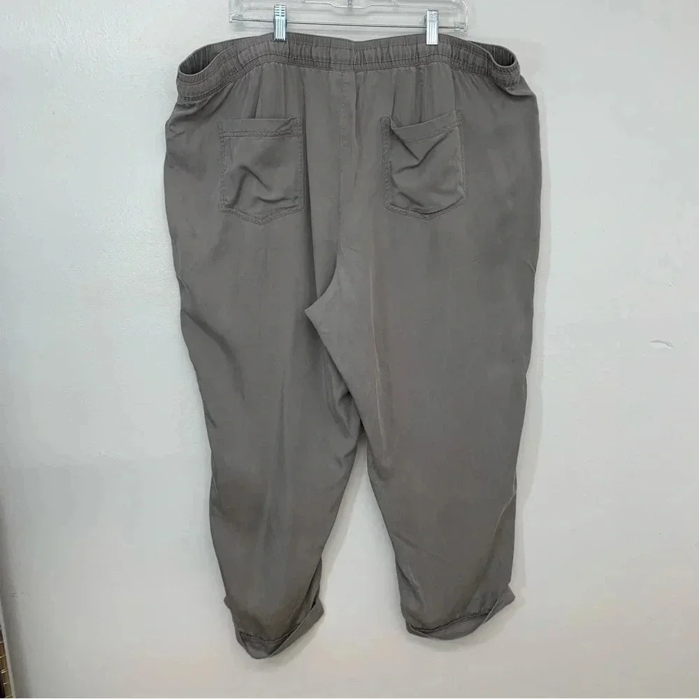 Love Ledgend  Chambray Jogger Pants Woman‎ 22 Elastic Drawstring Waist 3769 - Picture 4 of 10